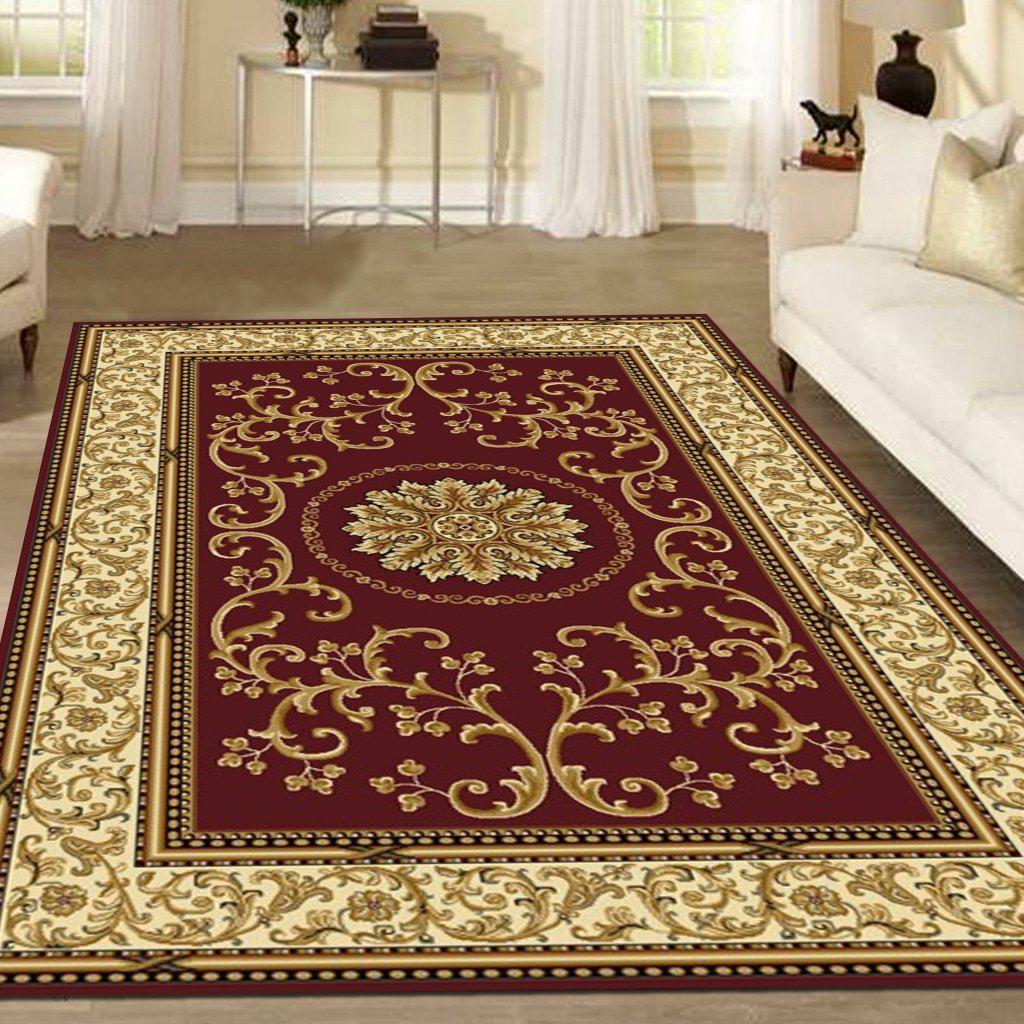 Tesoro 1419 Burgundy Area Rug