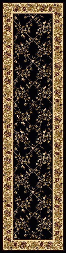 Tesoro 1427 Black Area Rug 22 X 8