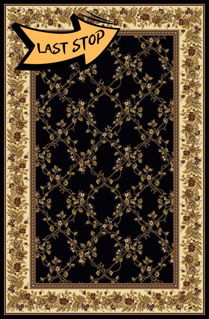 Tesoro 1427 Black Area Rug 33 X 54