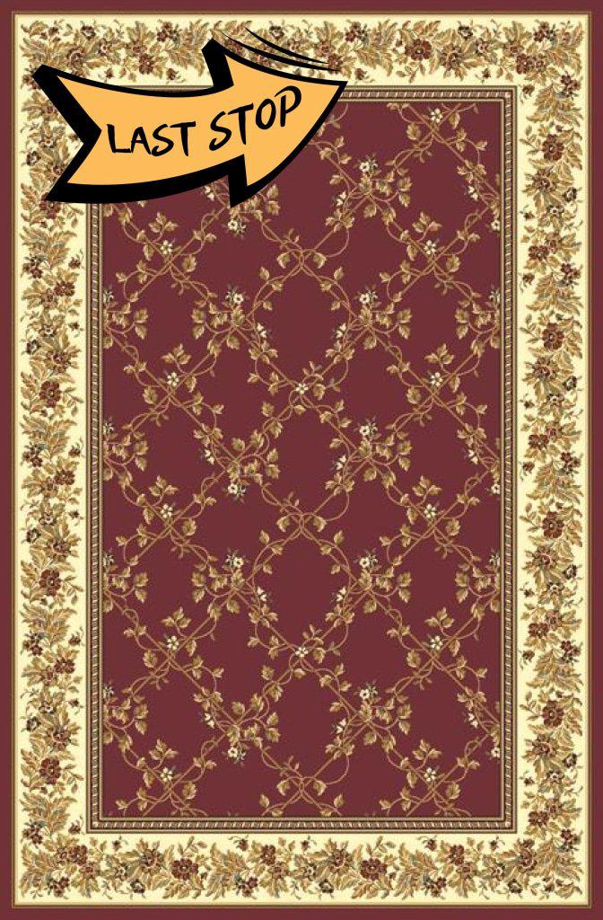 Tesoro 1427 Burgundy Area Rug 33 X 54