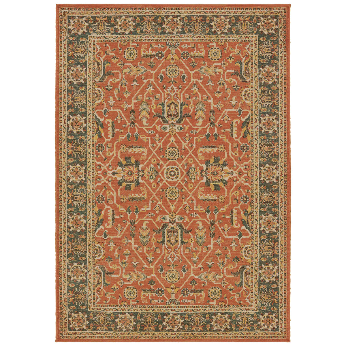 The Rug Truck Taos 9537c Orange Area Rug (7&#39;10&quot; X 10&#39;10&quot;)