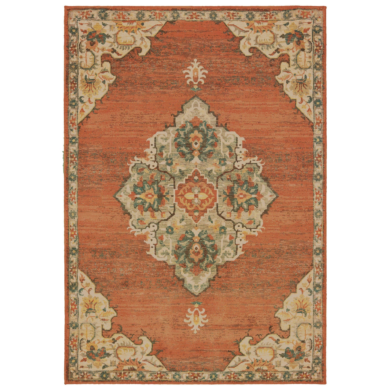 The Rug Truck Taos 9568b Orange Area Rug (7'10" X 10'10")