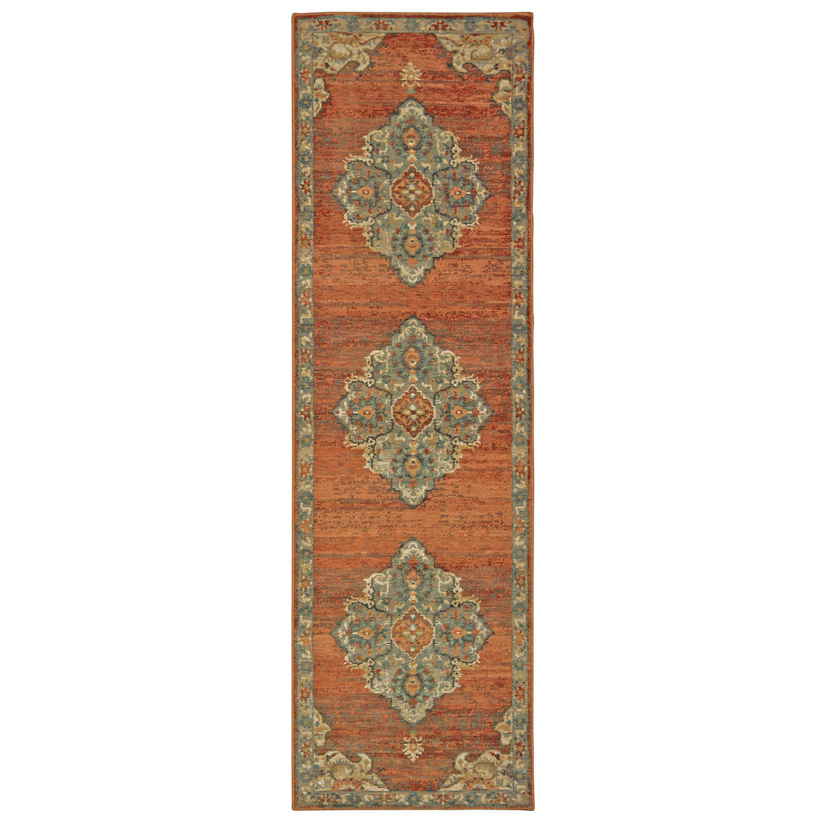 The Rug Truck Taos 9568b Orange Area Rug (2&#39; 3&quot; X  7&#39; 6&quot;)