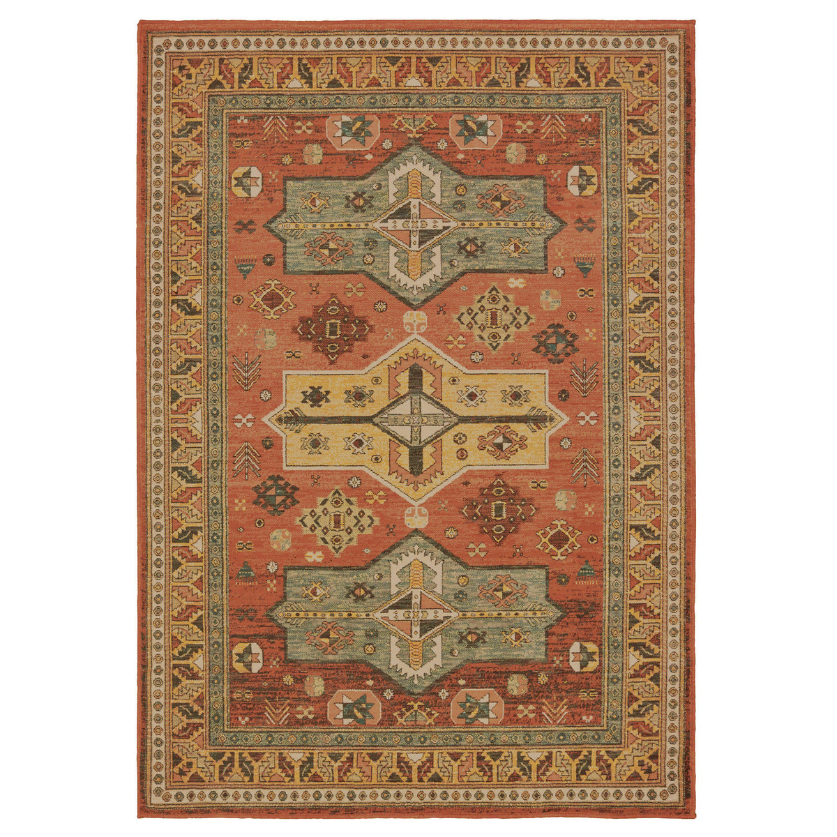 Taos 9571a Orange Area Rug (7&#39;10&quot; X 10&#39;10&quot;)