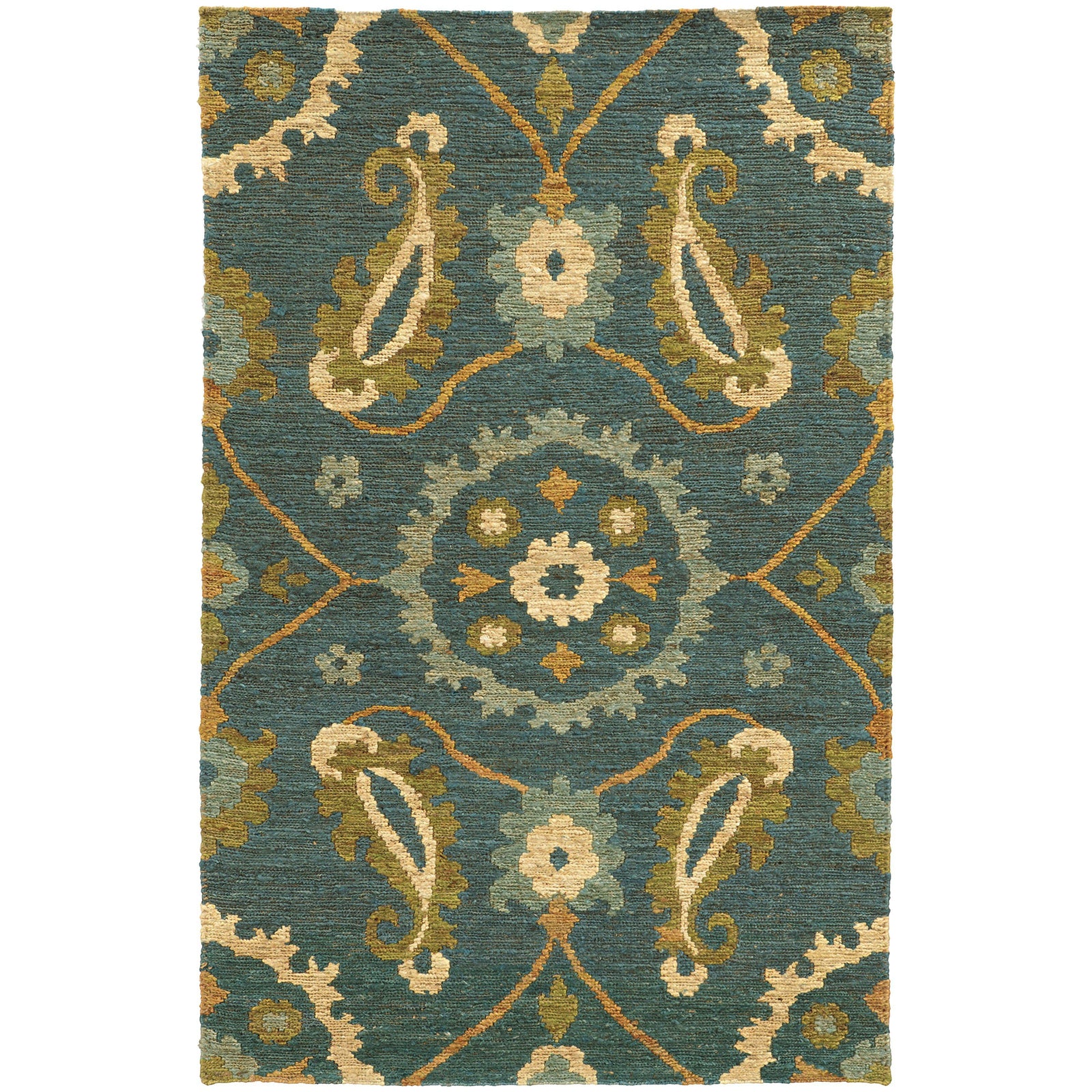 Tommy Bahama Home Valencia 57702 Blue/Green-Area Rug-Tommy Bahama Home-3' 6" X 5' 6"-The Rug Truck