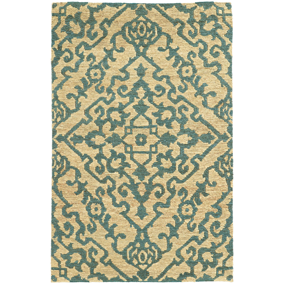 Tommy Bahama Home Valencia 57703 Beige/Blue-Area Rug-Tommy Bahama Home-3&#39; 6&quot; X 5&#39; 6&quot;-The Rug Truck