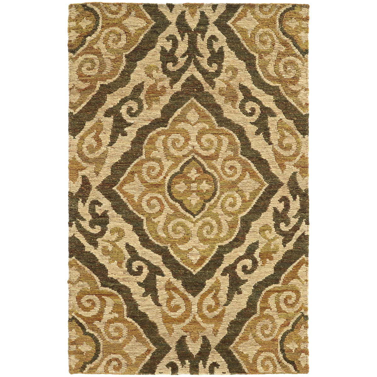 Tommy Bahama Home Valencia 57705 Beige/Gold-Area Rug-Tommy Bahama Home-3&#39; 6&quot; X 5&#39; 6&quot;-The Rug Truck