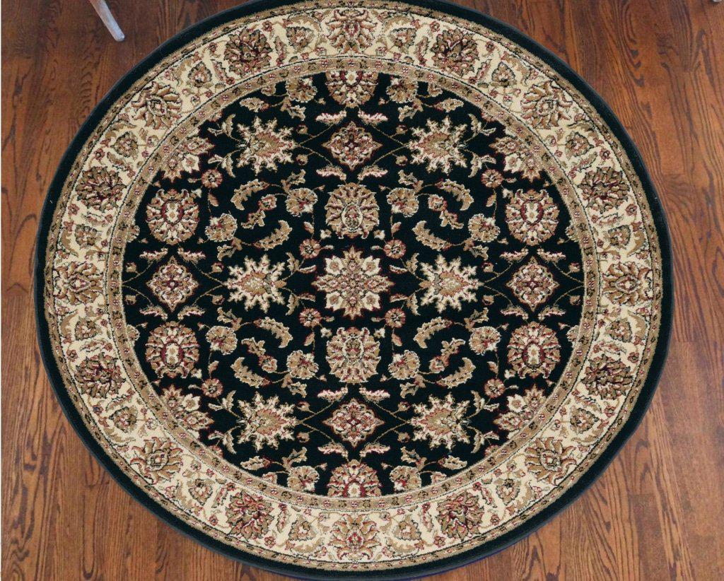 Vozza 1592 Black Area Rug 53 Round