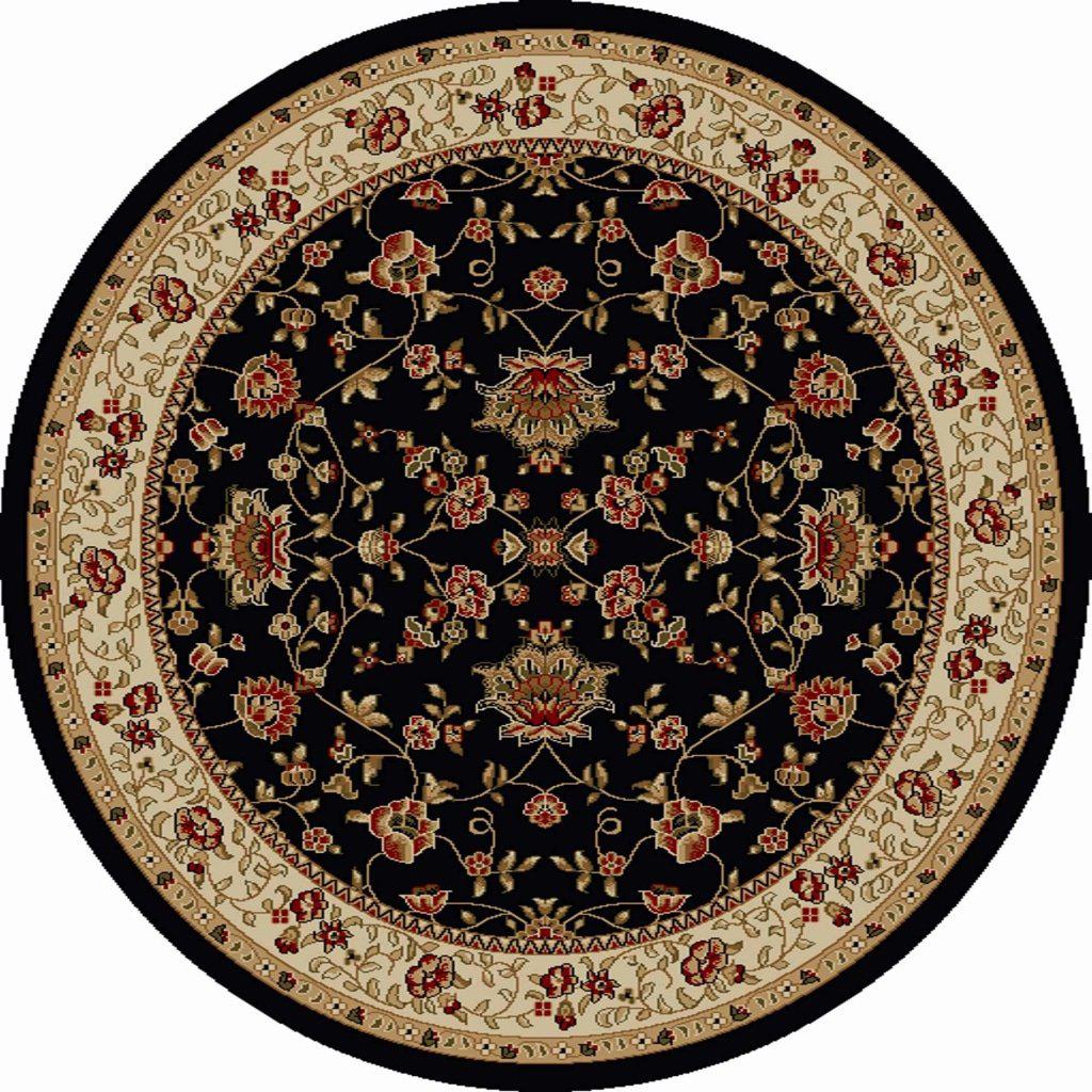 Vozza 1597 Black Area Rug 53 Round