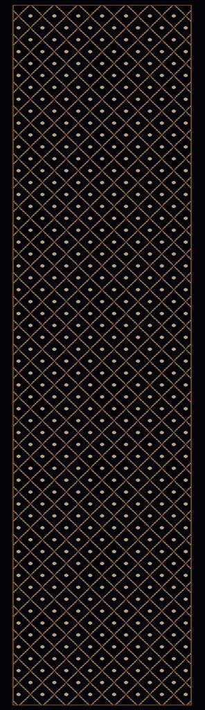 Vozza 782 Black Area Rug 22 X 77