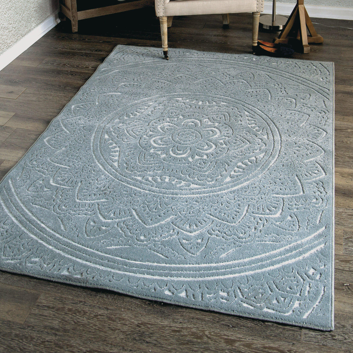 Roundtop Mandala Harbor Blue-Area Rug-The Rug Truck-The Rug Truck