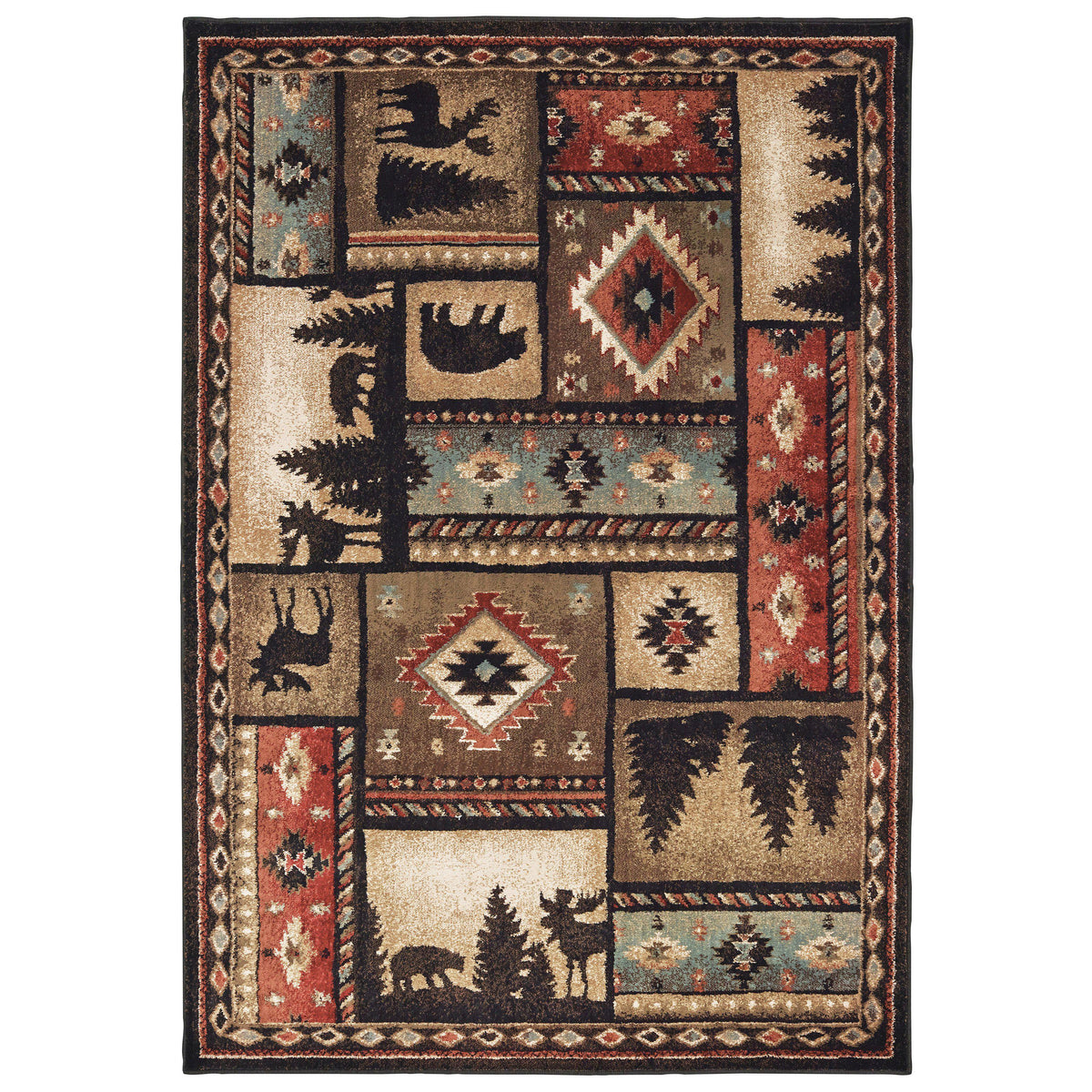Tahoe 1041c Black Area Rug (7&#39;10&quot; X 10&#39;)