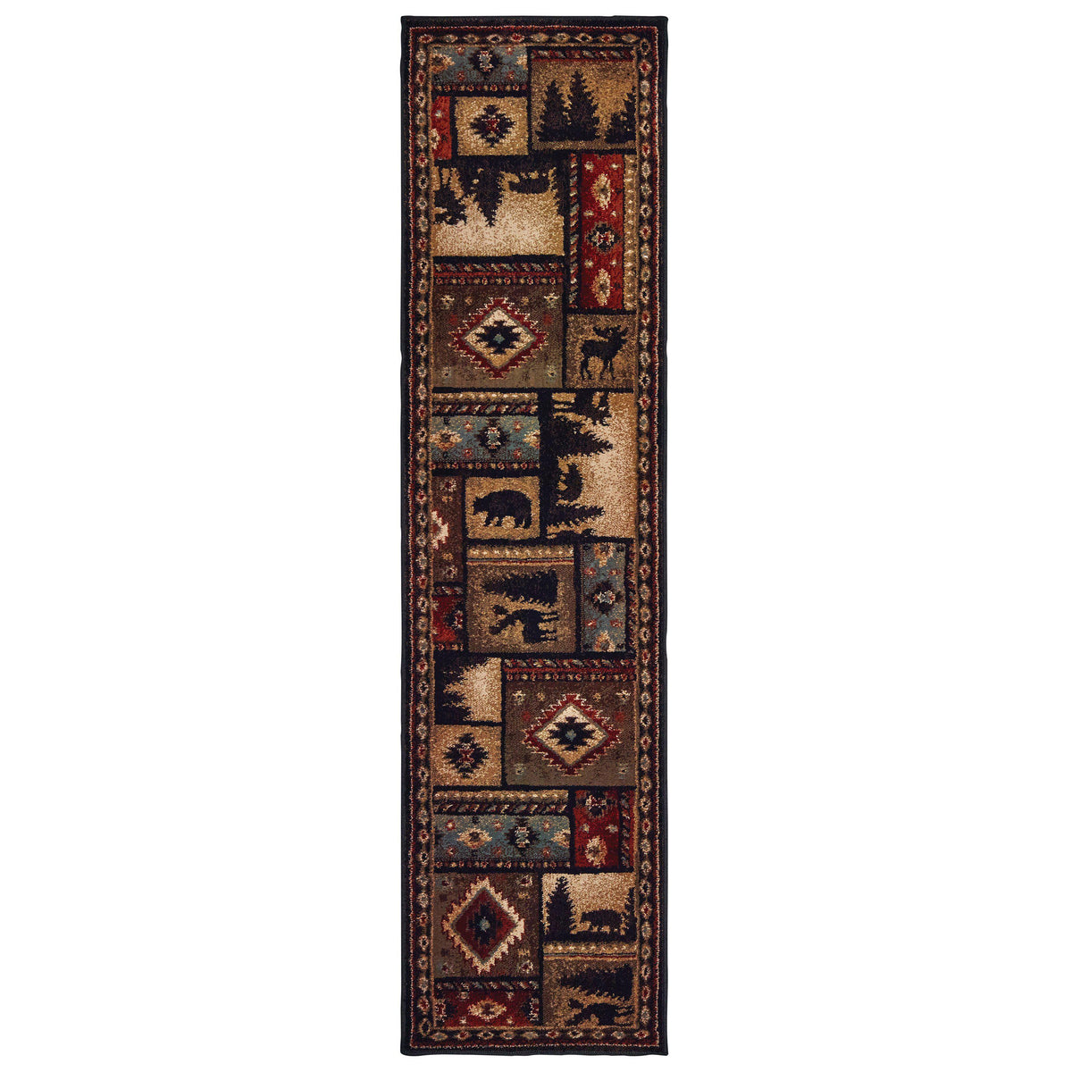 Tahoe 1041c Black Area Rug (1&#39;10&quot; X  7&#39; 6&quot;)