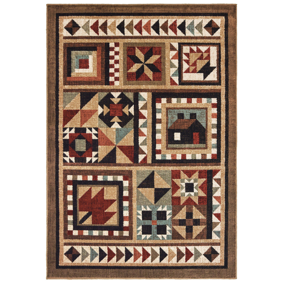 Tahoe 9596a Brown Area Rug (7&#39;10&quot; X 10&#39;)