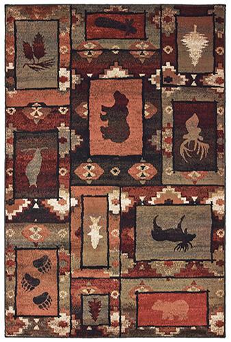 Tahoe 9601d Brown Area Rug (7'10" X 10')