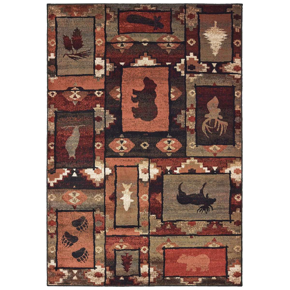 Tahoe 9601d Brown Area Rug (7&#39;10&quot; X 10&#39;)