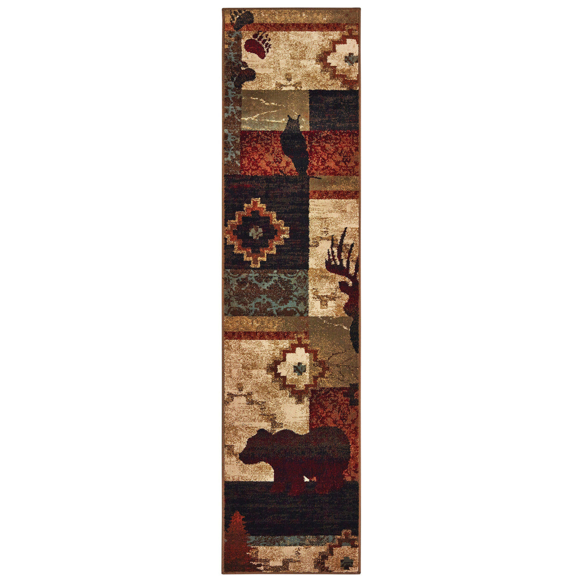 Tahoe 9649a Brown Area Rug (1&#39;10&quot; X  7&#39; 6&quot;)